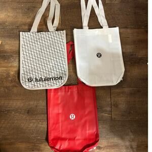Lululemon small reusable bags (lot of 3) 12x9.5x4.5